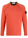 Wappen Reversible Crew Neck Sweatshirt Orange - STONE ISLAND - BALAAN 3