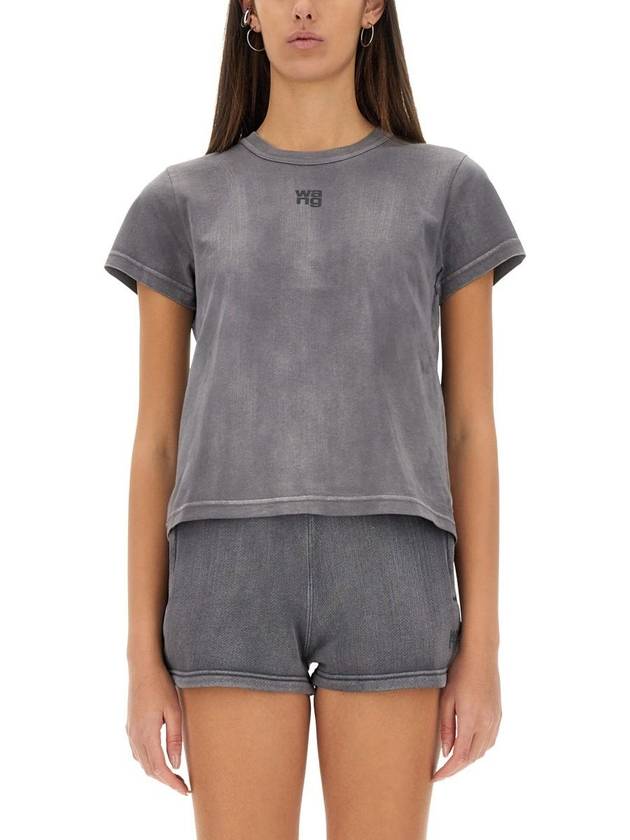 T By Alexander Wang Essential Shrunk T-Shirt - ALEXANDER WANG - BALAAN 1