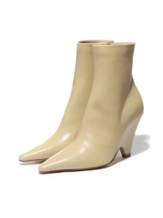 Nappa leather ankle middle boots beige - BOTTEGA VENETA - BALAAN 2