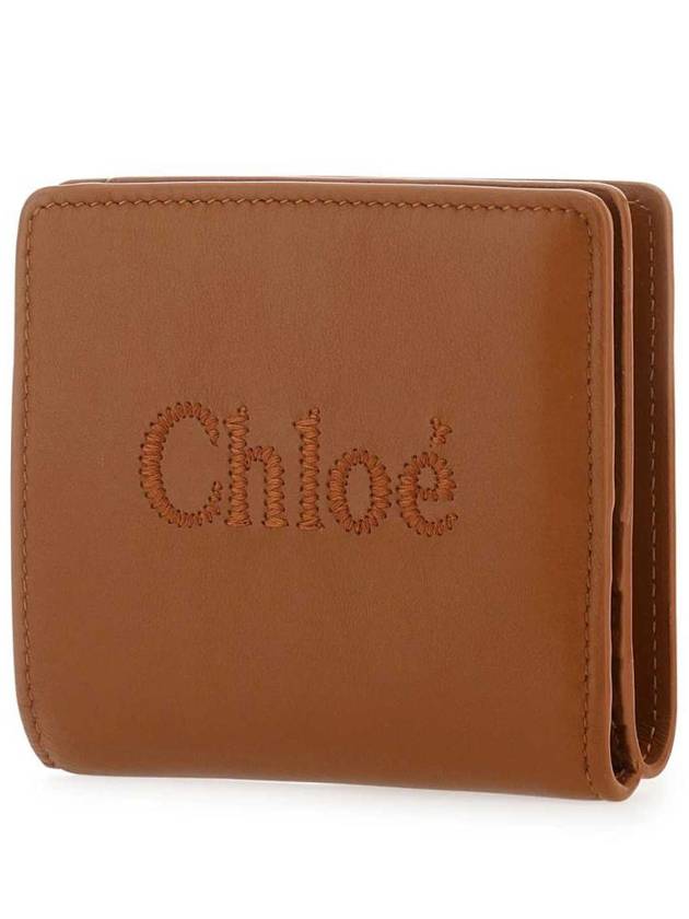 Sense Soft Leather Half Wallet Brown - CHLOE - BALAAN 3