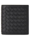 Men's Intrecciato Half Wallet Black - BOTTEGA VENETA - BALAAN 2