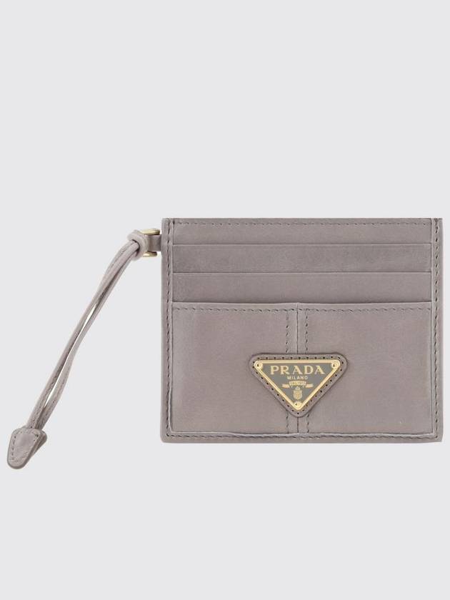 Leather card wallet dark gray - PRADA - BALAAN 2