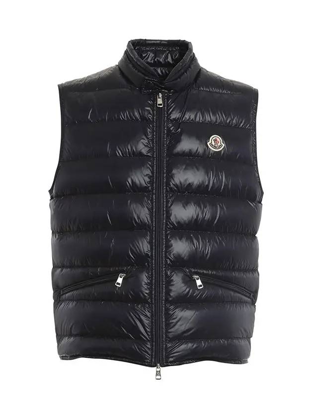 Gui Logo Patch Padded Vest Night Blue - MONCLER - BALAAN 3