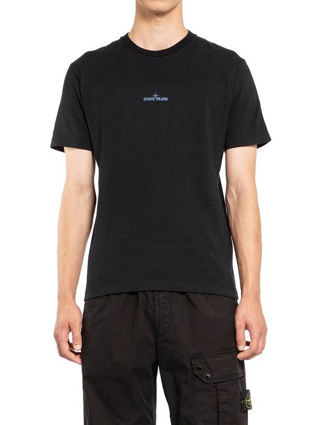 Stamp One Print Short Sleeve T-Shirt Black - STONE ISLAND - BALAAN 2