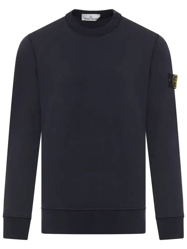 Wappen Patch Garment Dyed Sweatshirt Navy - STONE ISLAND - BALAAN 2