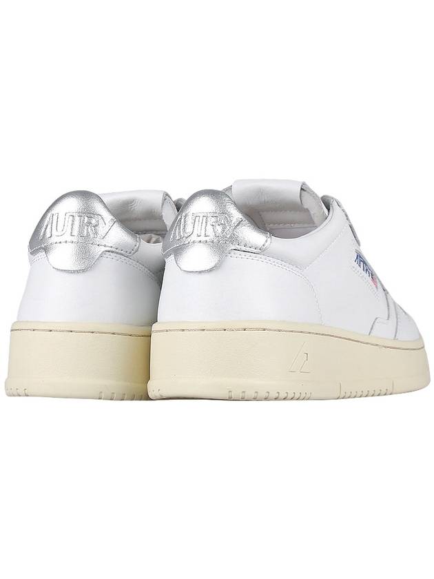 Medalist Leather Metal Silver Tab Low Top Sneakers White - AUTRY - BALAAN 6