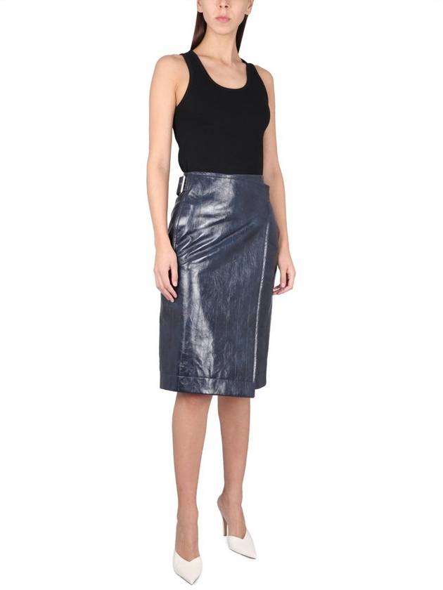 23 ss Leather Midi Skirt 743739V2QS04217 B0040300445 - BOTTEGA VENETA - BALAAN 3