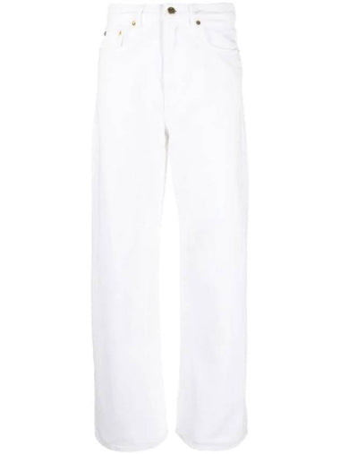 Women's Bull Denim Wide Jeans White - GOLDEN GOOSE - BALAAN 1