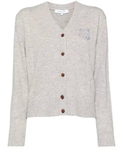 Embroidery Bold Fox Head Cardigan Grey - MAISON KITSUNE - BALAAN 2