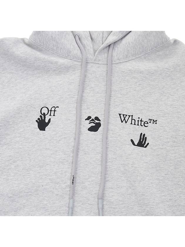 Hands-Off Logo Print Hoodie White - OFF WHITE - BALAAN 7