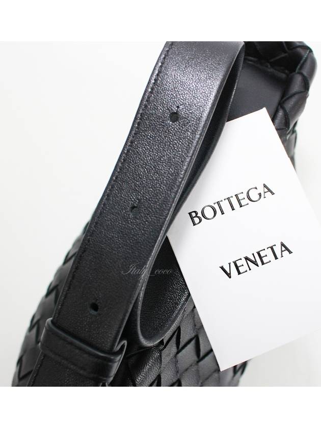 Intrecciato Tie Mini Shoulder Bag Black - BOTTEGA VENETA - BALAAN 7