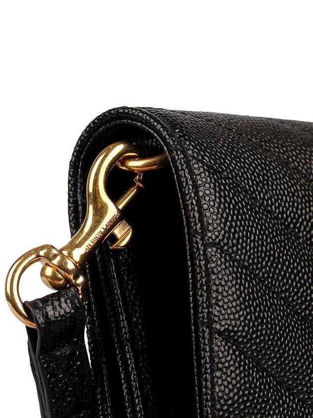 Grain De Poudre Cassandre Clutch Bag Black - SAINT LAURENT - BALAAN 8