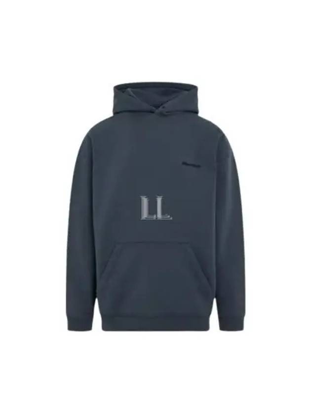 Logo Cotton Hoodie Washed Blue - BALENCIAGA - BALAAN 2