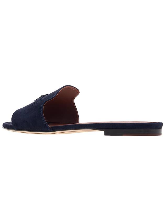 Summer Charms Suede Sandal Slippers Navy - LORO PIANA - BALAAN 4