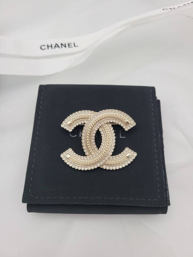 cc logo champagne gold brooch - CHANEL - BALAAN 4