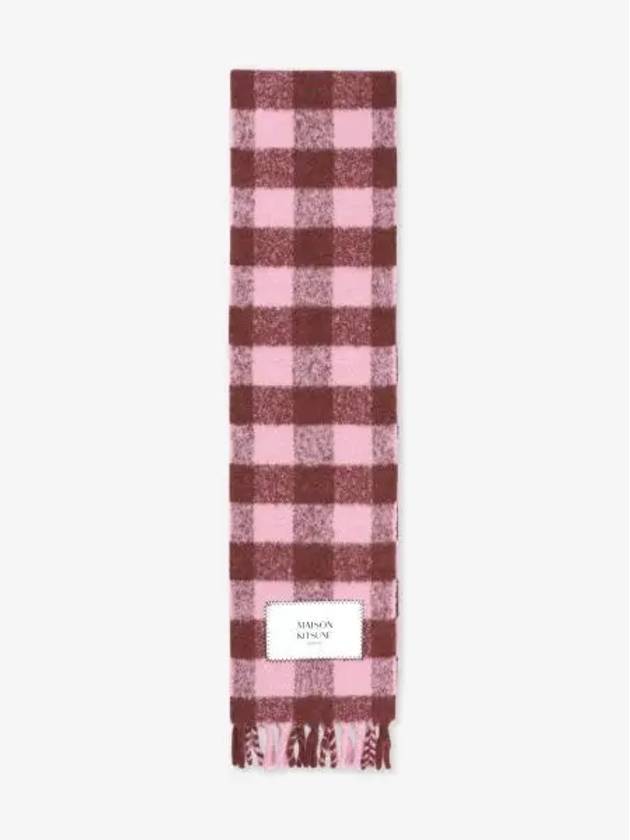 Maison Kitsune check brushed scarf NM06203WB0011 - MAISON KITSUNE - BALAAN 2