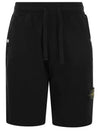 Wappen Patch Old Regular Fit Shorts Black - STONE ISLAND - BALAAN 2