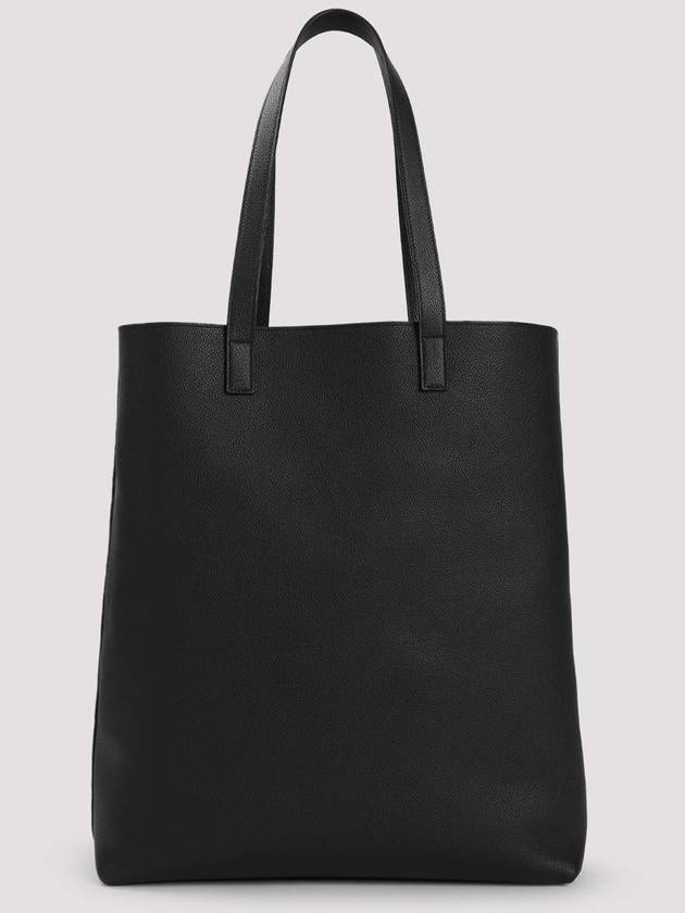 Grained Leather Bold Shopping Shoulder Bag Black - SAINT LAURENT - BALAAN 3