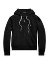 Embroidered Logo Pony Zip-Up Hoodie Black - POLO RALPH LAUREN - BALAAN 2