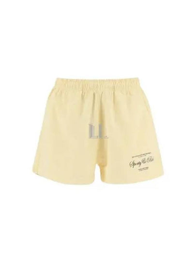 Script Logo Cotton Shorts Light Yellow - SPORTY & RICH - BALAAN 2