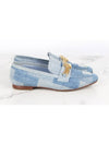 LV initial gold denim loafers 37 240 - LOUIS VUITTON - BALAAN 5