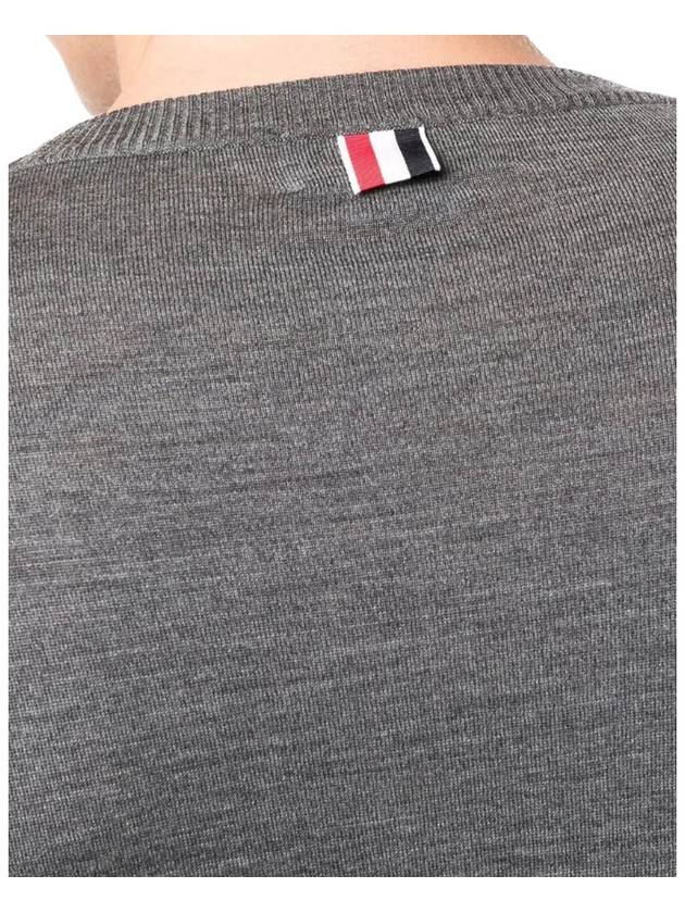 4 Bar Armband Classic Merino Wool Knit Top Medium Grey - THOM BROWNE - BALAAN 6