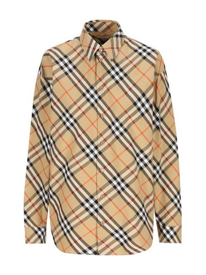 Check Pattern Shirt Beige - BURBERRY - BALAAN 2