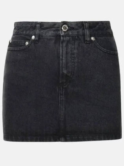 Stone Washed Denim Mini A-Line Skirt Black - A.P.C. - BALAAN 2