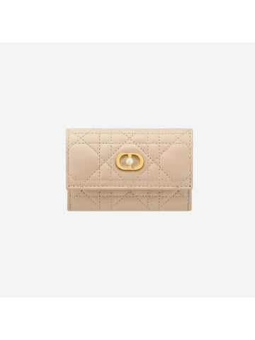 Jolie Glycine Cannage Lambskin Half Wallet Powder Beige - DIOR - BALAAN 1