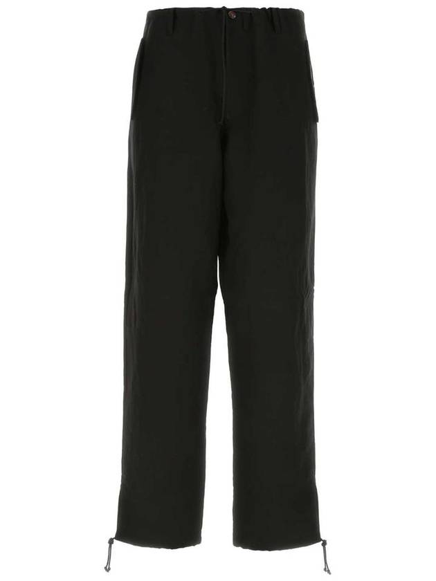 Back Stitch Linen Straight Pants Black - MAISON MARGIELA - BALAAN 2