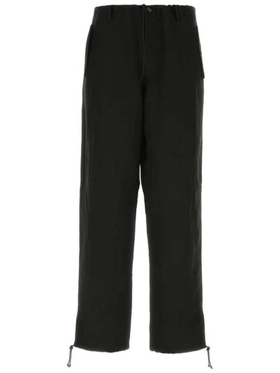 Back Stitch Linen Straight Pants Black - MAISON MARGIELA - BALAAN 2