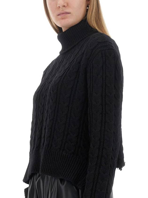 MM6 Cable Knit Turtleneck Sweater S62HA0082S18385 - MAISON MARGIELA - BALAAN 5