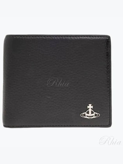 Logo Decorated Re-Vegan Half Wallet Black - VIVIENNE WESTWOOD - BALAAN 2