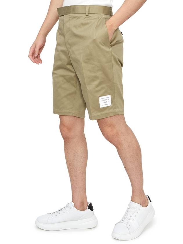 Unconstructed Chino Cotton Twill Shorts Beige - THOM BROWNE - BALAAN 5