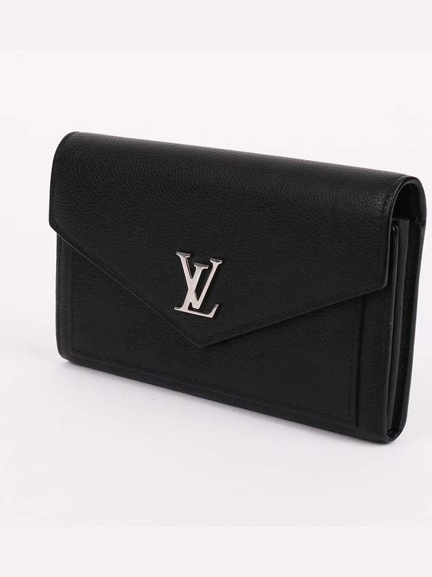 LV silver lock me black long wallet - LOUIS VUITTON - BALAAN 3