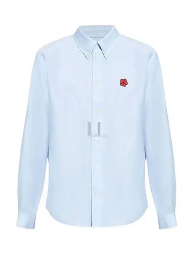 Boke Flower Long Sleeve Shirt Blue - KENZO - BALAAN 2