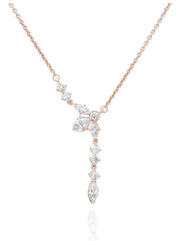 Sparkling Herbarium Cluster Drop Collier Necklace Rose Gold - PANDORA - BALAAN 4