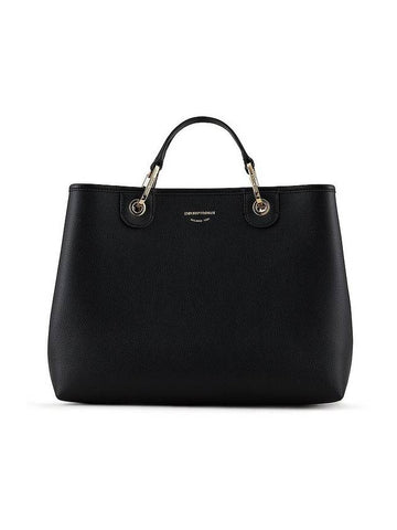 Women's Strap Logo Tote Bag Black - EMPORIO ARMANI - BALAAN 1