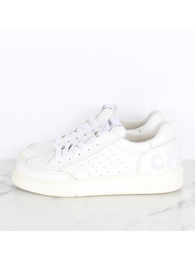 Nell back logo shearling sneakers 39 260 - CHANEL - BALAAN 5