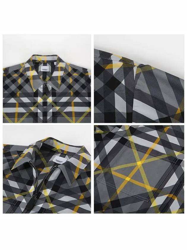 8063760 142324 B4564 Mix Check Zip-up Shirt - BURBERRY - BALAAN.