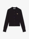 Baby Fox Patch Wool Cardigan Black - MAISON KITSUNE - BALAAN 2