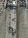 Dirty Washing Destroyed Long Denim H Line Skirt Dusty Grey - NOIRER FOR WOMEN - BALAAN 5