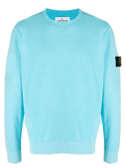 Wappen Patch Cotton Knit Top Sky Blue - STONE ISLAND - BALAAN 2