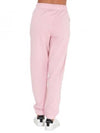 Side Logo Cotton JoGGer Track Pants Pink - GANNI - BALAAN 4