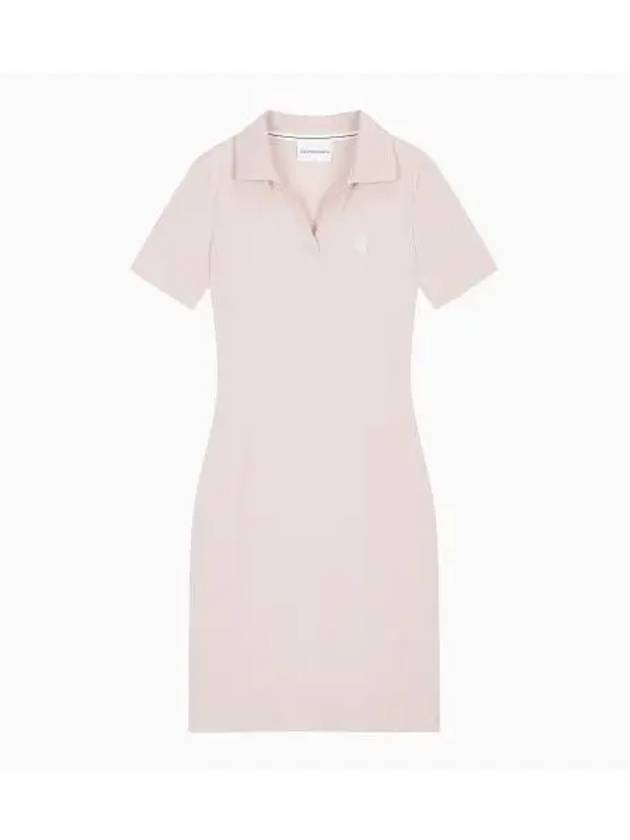 JEANS Women s Pink Polo Collar Lip Dress J223724 TF6 - CALVIN KLEIN - BALAAN 2