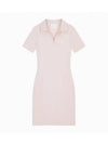 JEANS Women s Pink Polo Collar Lip Dress J223724 TF6 - CALVIN KLEIN - BALAAN 1