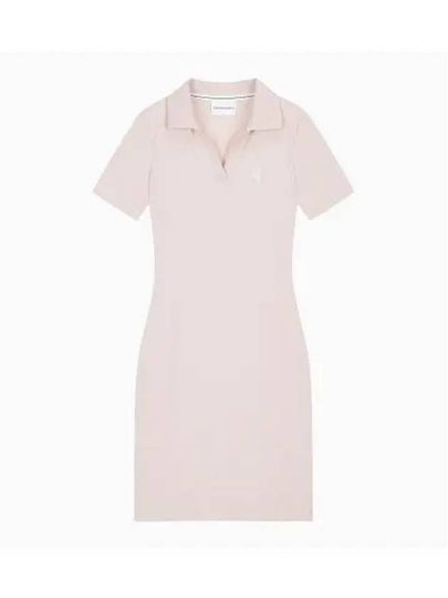 JEANS Women s Pink Polo Collar Lip Dress J223724 TF6 - CALVIN KLEIN - BALAAN 2