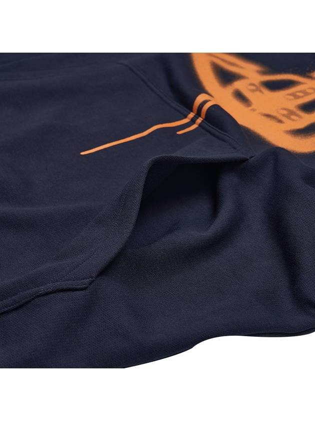 Spray ORB Logo Print Hoodie Navy - VIVIENNE WESTWOOD - BALAAN 7