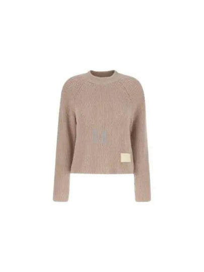 Logo Patch Label Knit Top Powder Pink - AMI - BALAAN 2