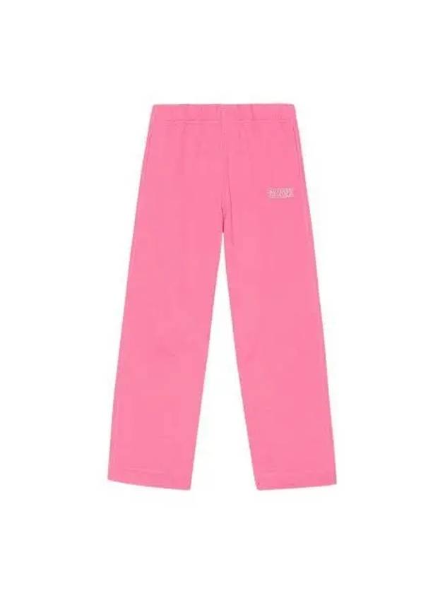 Logo Banding Sweat Straight Pants Pink - GANNI - BALAAN 2